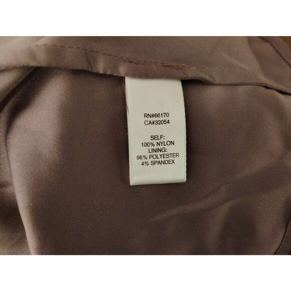 Hitherto Size 14 Taupe Sleeveless Dress, Sheer Lace Top, Lace Overlay Elegant - Picture 6 of 6